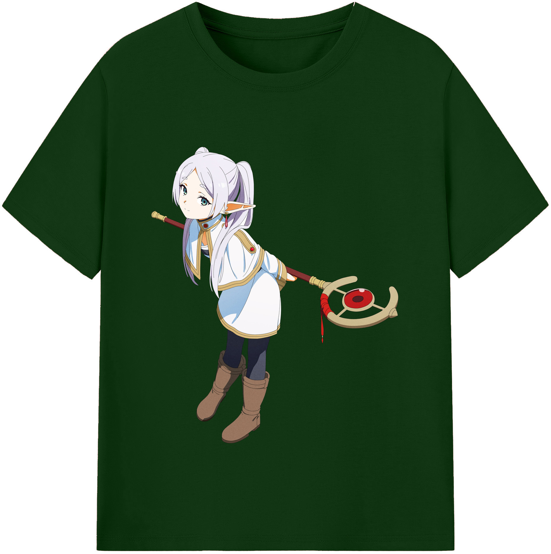 （画像用） 葬送のフリーレン Frieren 綿100％半袖Tシャツ（フロントプリント）